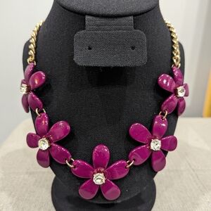 Elegant Purple Floral Necklace